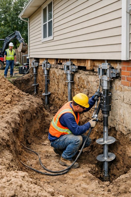 Sinking Foundation Lifting in Roane County, TN